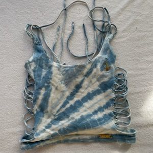 Rare Baby Phat distressed crop top